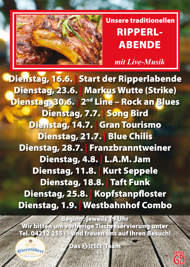 Ripperlabende im Hirter Bierstüberl St. Vei