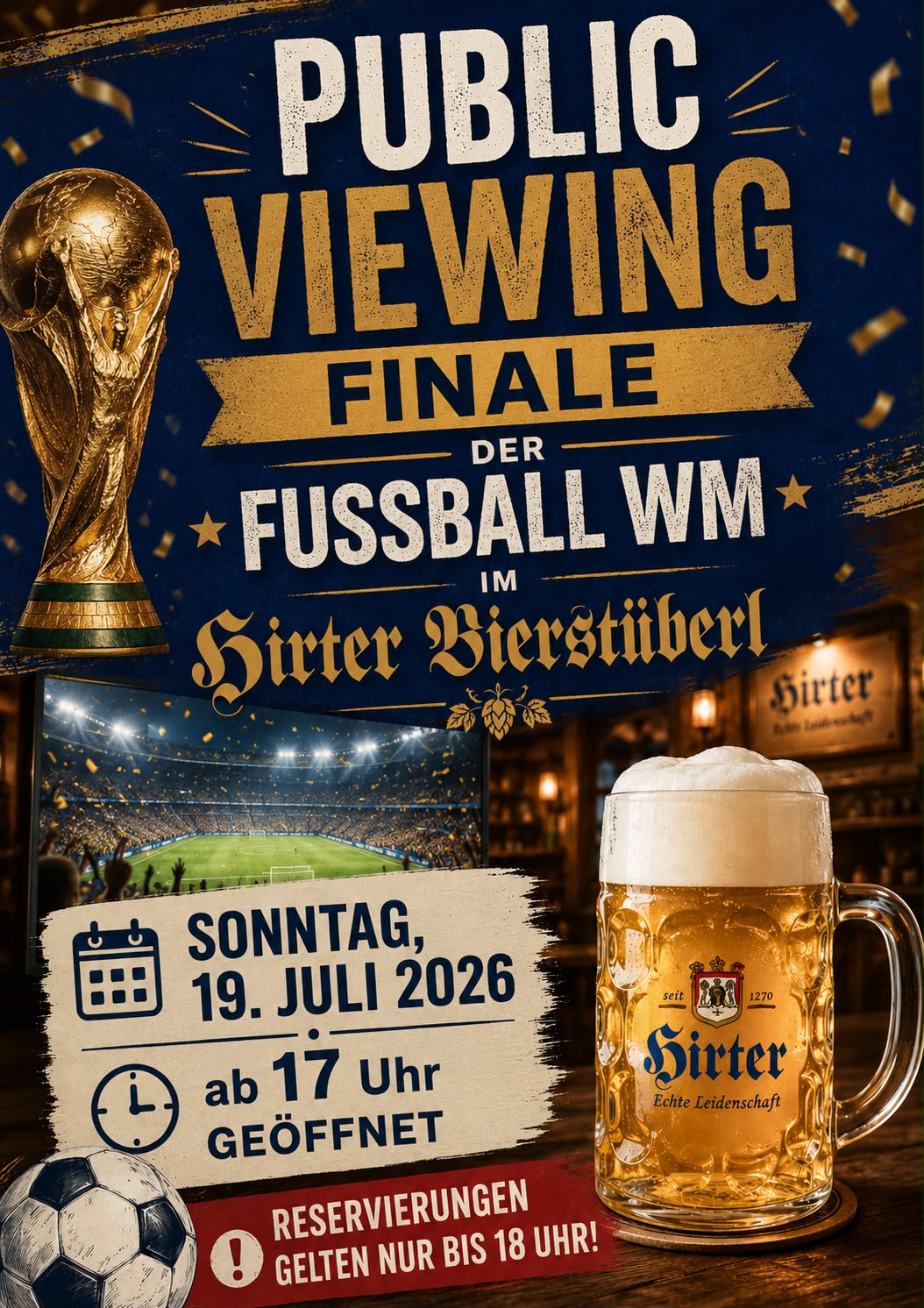 Public viewing im Hirter Bierstüberl St. Veit